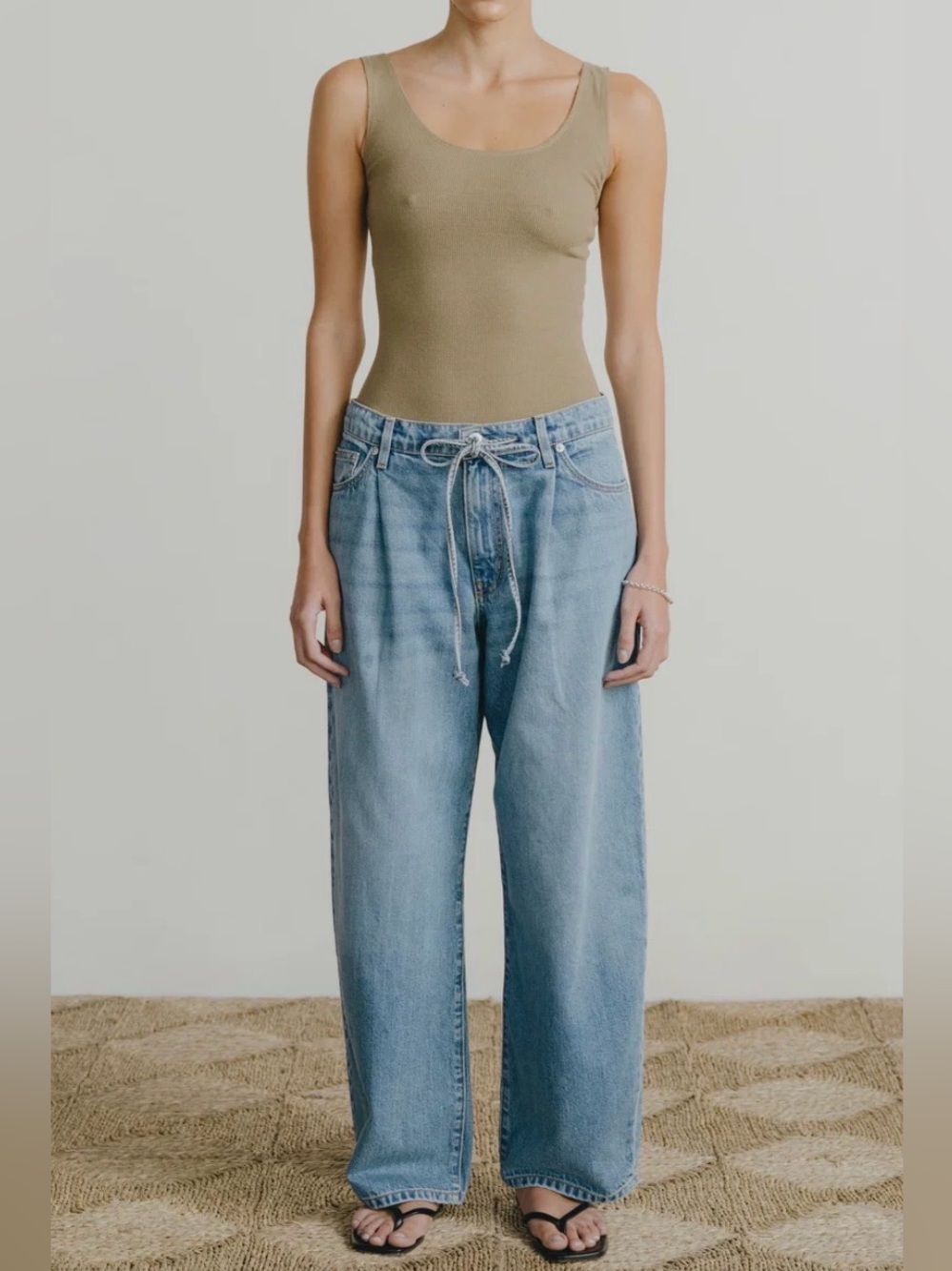 EUC Ozma Cinch Jean Tencel Denim in Light Wash size L
